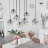 Suspension Leissigen Argent Oxydé, 7 lumières