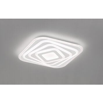 Plafonnier Fischer & Honsel Queen LED Blanc, 1 lumière, Télécommandes