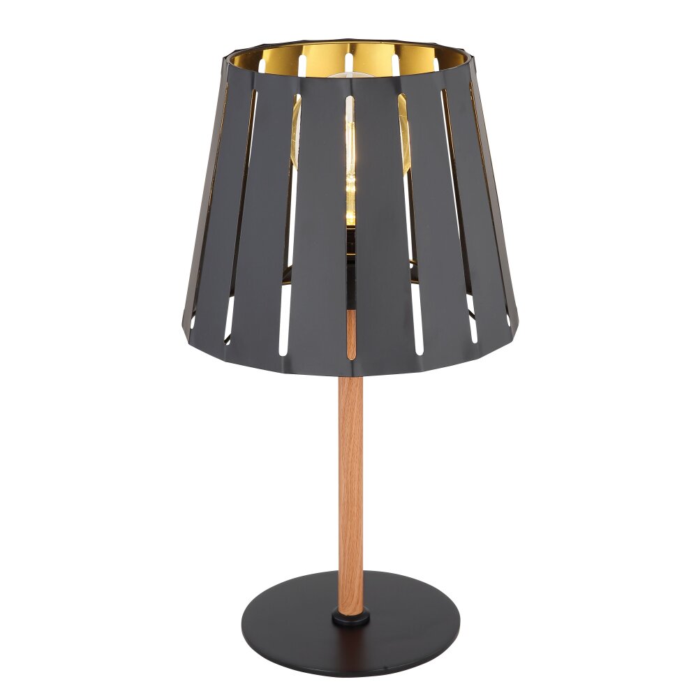 Lampe de table Globo LUNA Couleur bois, Noir, 1 lumière main product photo