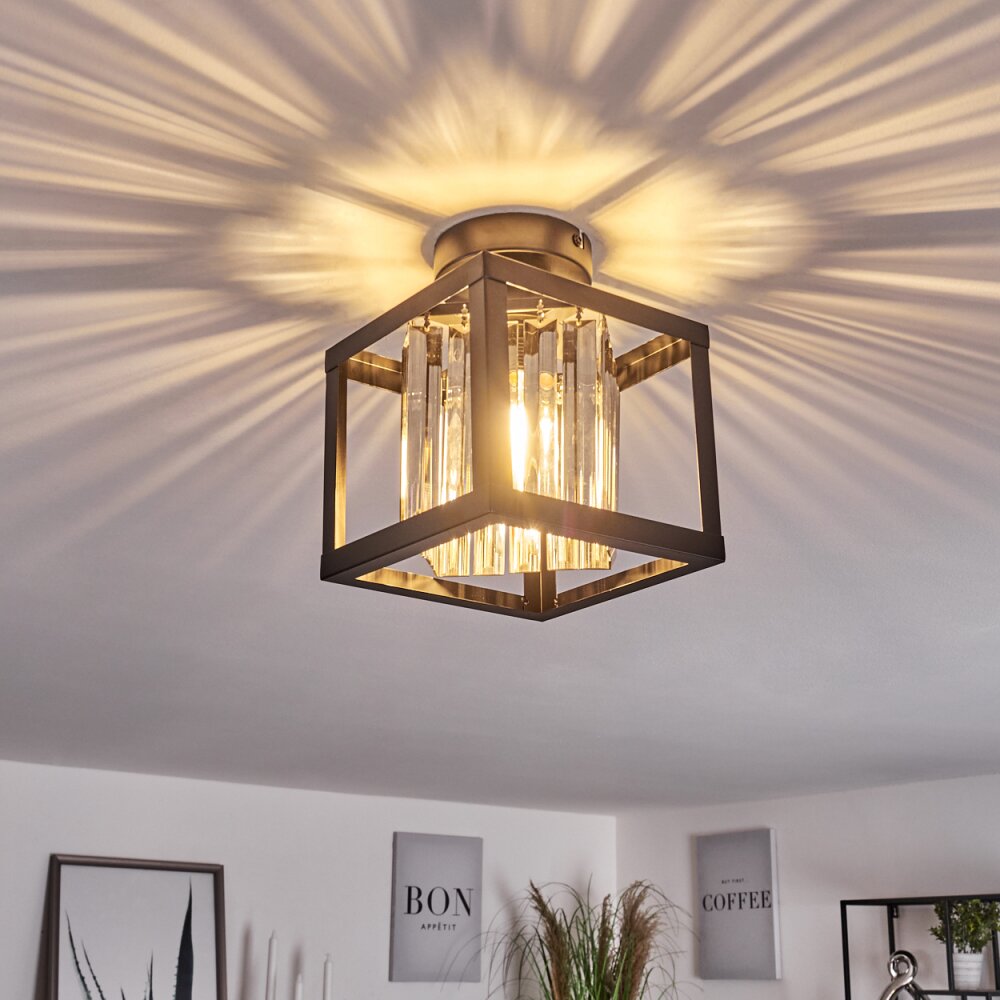 Plafonnier Barracon Noir, 1 lumière main product photo