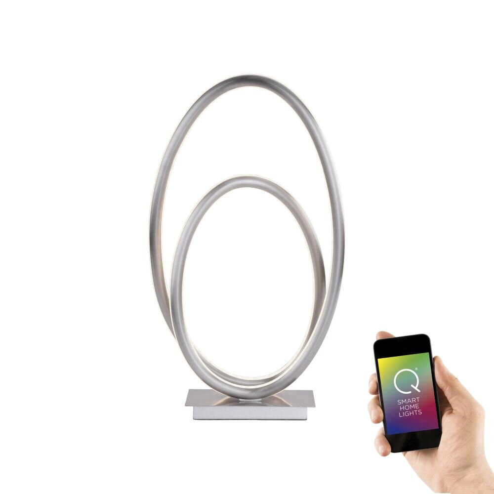 Lampe à poser Paul Neuhaus Q-NEVIO LED Nickel mat, 1 lumière, Télécommandes main product photo