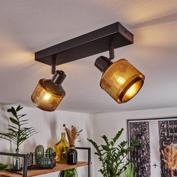 Plafonnier Betania Noir, 2 lumières