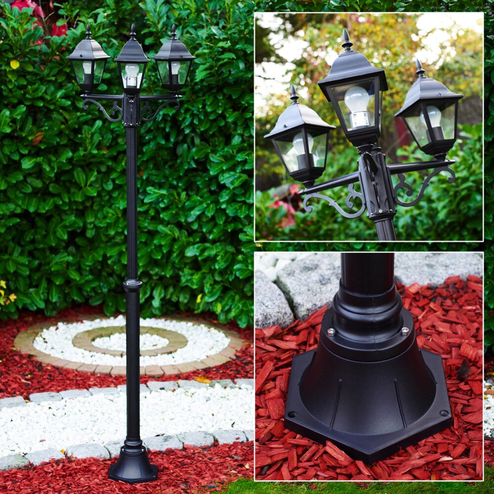 Réverbère Murto Noir, 3 lumières main product photo