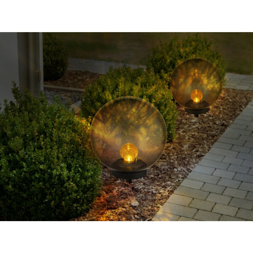 lampe solaire Globo LED Ambre, Fumé, 1 lumière main product photo