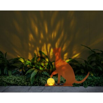 lampe solaire Globo KATZE LED Rouille, 1 lumière