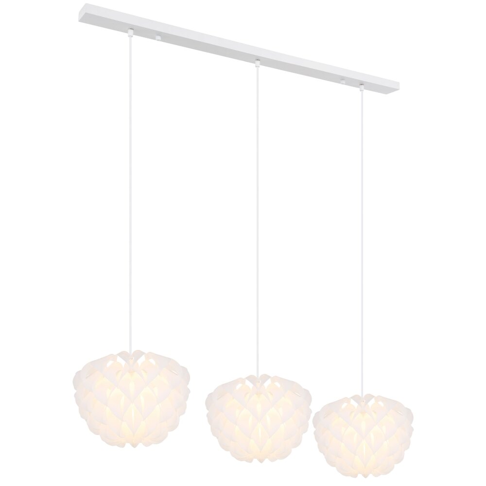 Suspension Globo IRENE Blanc, 3 lumières main product photo