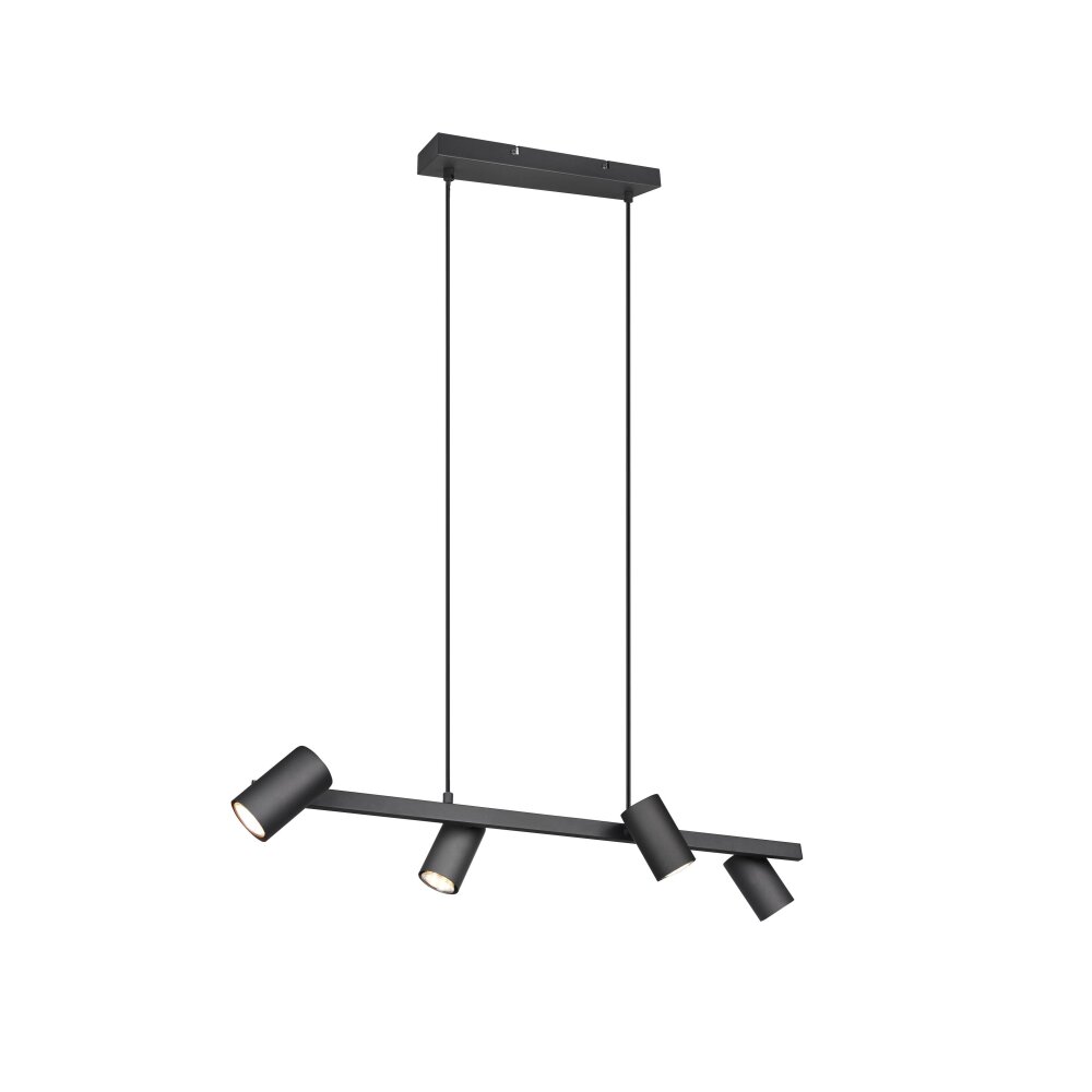 Suspension Trio MARLEY Noir, 4 lumières main product photo