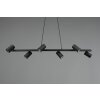 Suspension Trio MARLEY Noir, 6 lumières