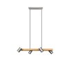 Suspension Trio MARLEY Écru, Nickel mat, 4 lumières