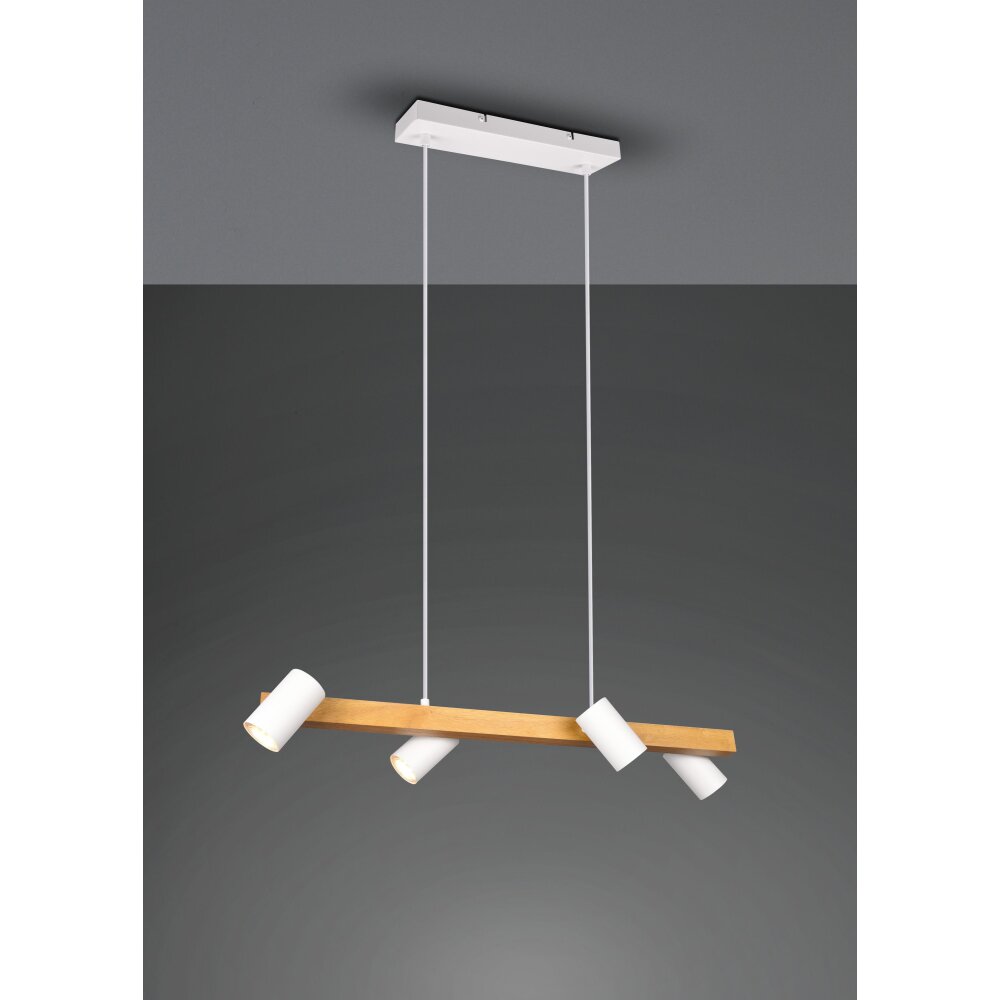 Suspension Trio MARLEY Écru, Blanc, 4 lumières main product photo
