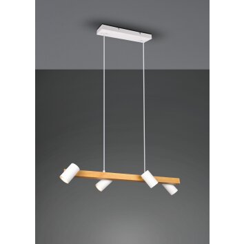 Suspension Trio MARLEY Écru, Blanc, 4 lumières