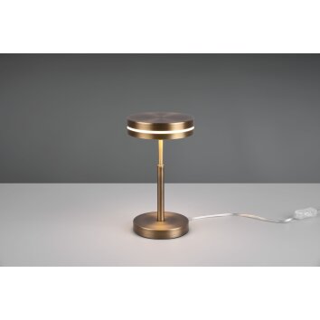 Lampe de table Trio Franklin LED Vieux laiton, 1 lumière