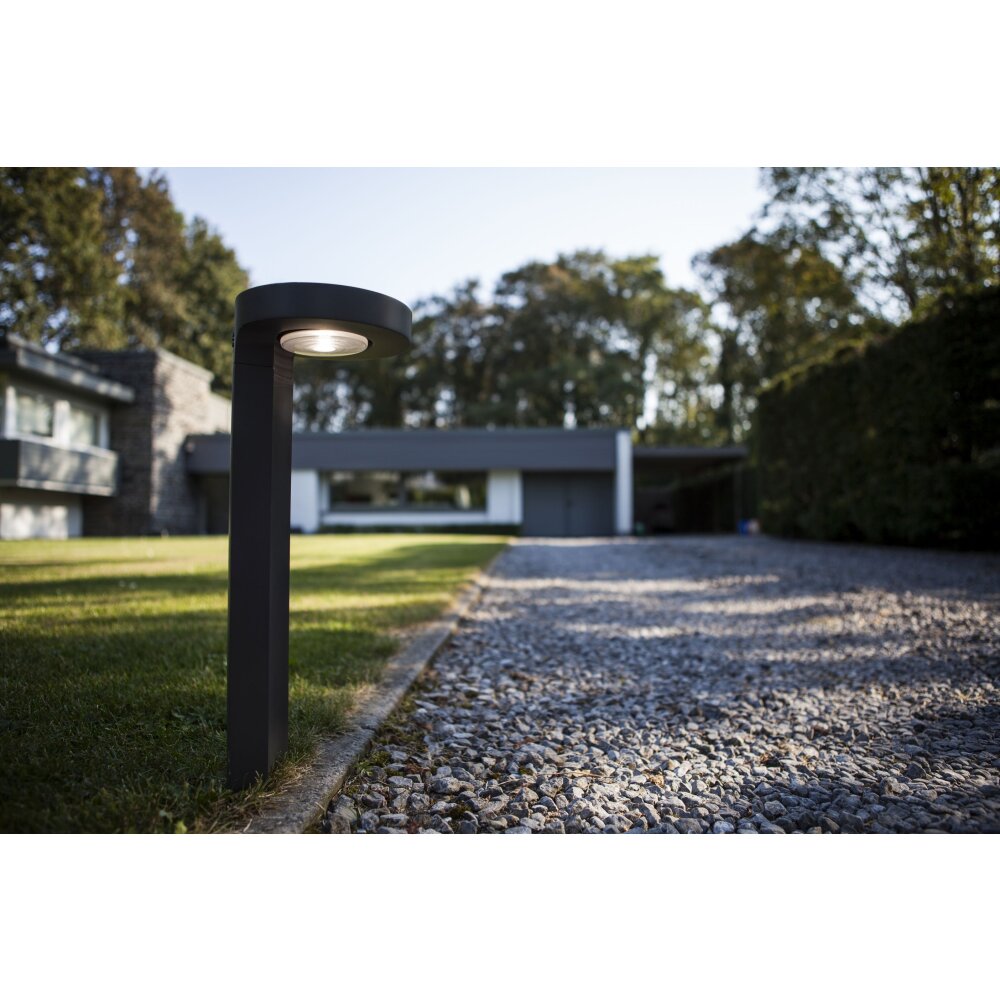 Borne lumineuse Lutec DISO LED Anthracite, 1 lumière main product photo