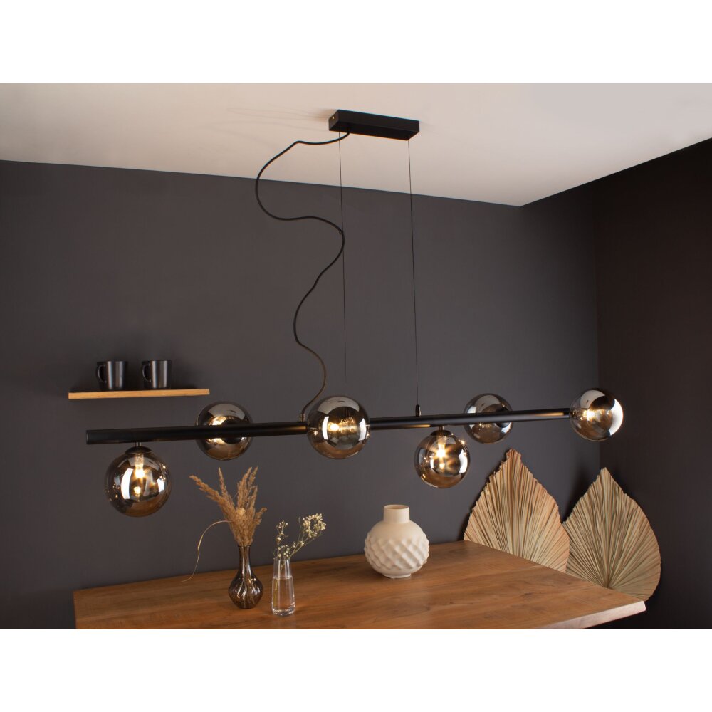Suspension Luce Design NEPTUN Noir, 6 lumières main product photo