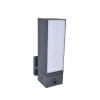 Applique murale d'extérieur Lutec CUBA LED Anthracite, 1 lumière, Détecteur de mouvement