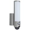 Applique murale d'extérieur Lutec ELARA LED Acier inoxydable, 1 lumière, Détecteur de mouvement