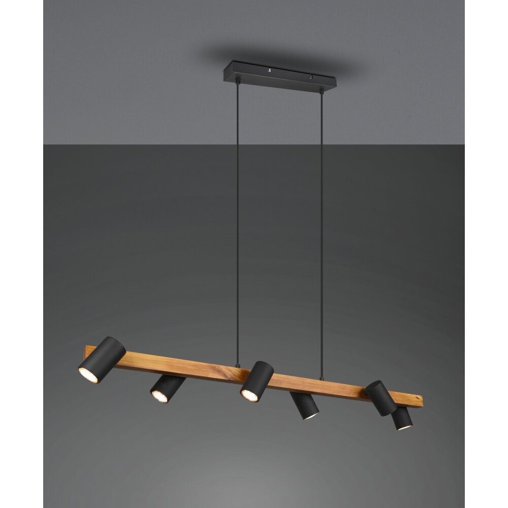 Suspension Trio MARLEY Noir, 6 lumières main product photo