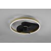 Ventilateur de plafond Reality Borgholm LED Or, Noir, 1 lumière, Télécommandes