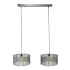 Suspension Perales Argent Oxydé, 2 lumières