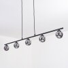 Suspension Belleoram LED Noir, 5 lumières