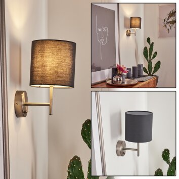 Applique murale Tise Anthracite, Blanc, 1 lumière
