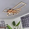 Plafonnier Deadwood LED Noir, Blanc, 6 lumières