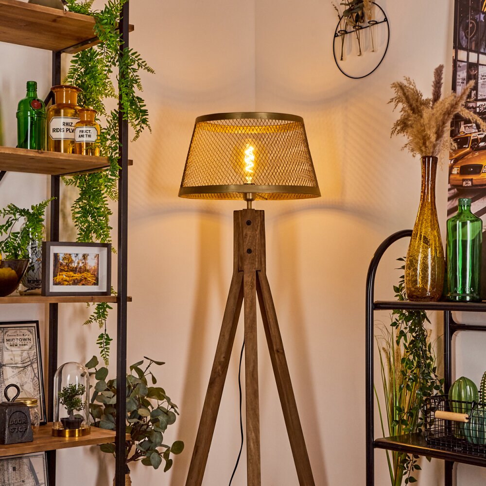 Lampadaire Tomaca Laiton, Écru, 1 lumière main product photo