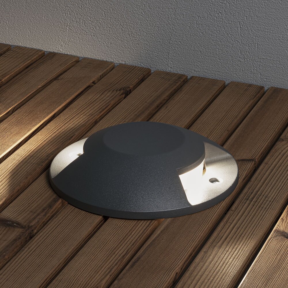 Spot encastrable au sol Konstsmide LED Anthracite, 2 lumières main product photo