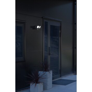 Applique murale d'extérieur Konstsmide Camera-Smart-Light LED Noir, 2 lumières, Détecteur de mouvement