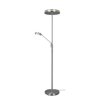 Lampadaire Trio Franklin LED Nickel mat, 2 lumières