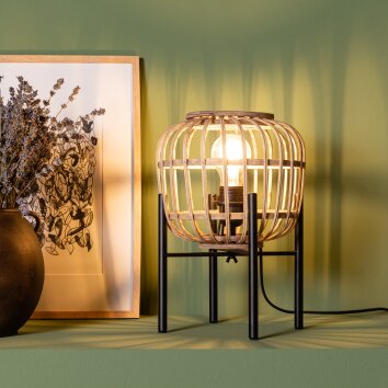 Lampe de table Brilliant Nikka Noir, 1 lumière
