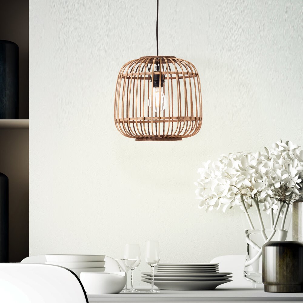 Suspension Brilliant Nikka Noir, 1 lumière main product photo