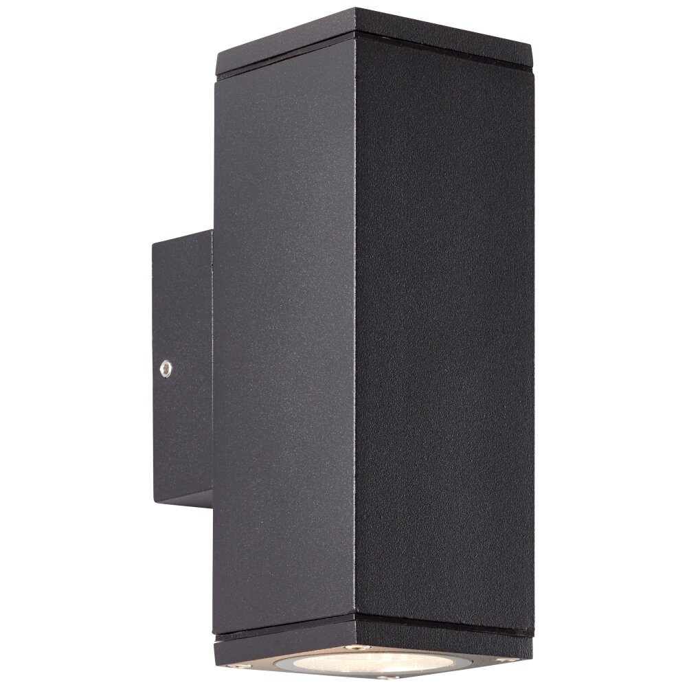Applique murale d'extérieur Brilliant Hally Anthracite, 2 lumières main product photo