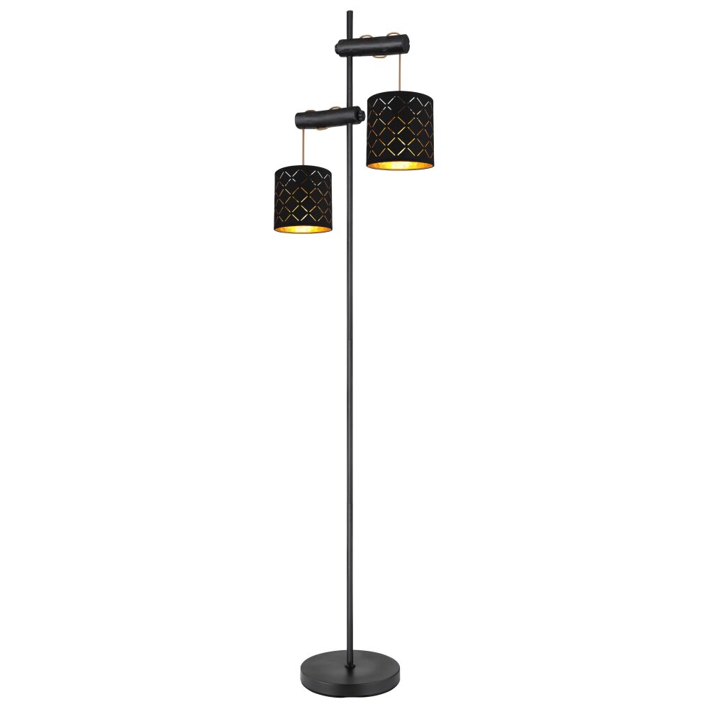 Lampadaire Globo CLARKE Noir, 2 lumières main product photo