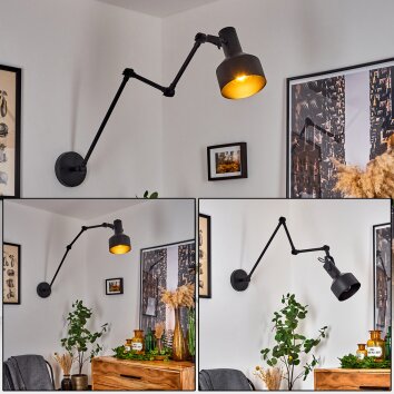 Applique murale Tablazos Noir, 1 lumière