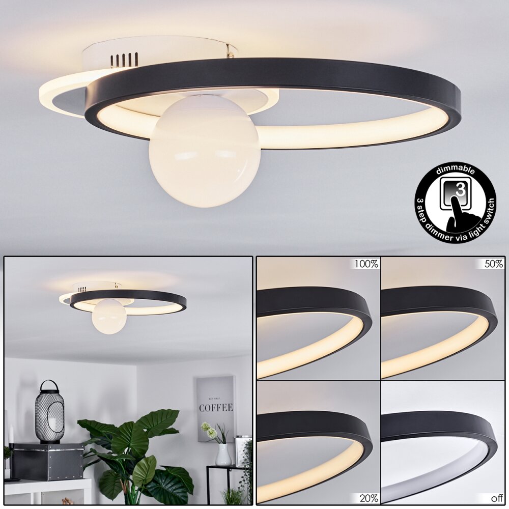 Plafonnier Lahela LED Blanc, 1 lumière main product photo