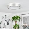 Plafonnier Playas LED Argenté, Blanc, 1 lumière