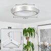 Plafonnier Playas LED Argenté, Blanc, 1 lumière