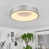 Plafonnier Playas LED Argenté, Blanc, 1 lumière