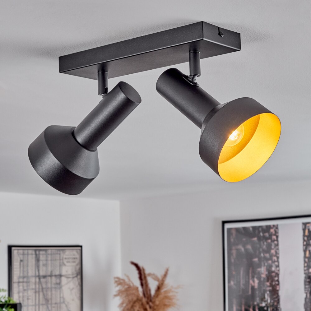 Plafonnier Musko Noir, 2 lumières main product photo