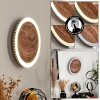 Applique murale Rocha LED Brun, Couleur bois, Noir, 1 lumière Applique murale Rocha LED Brun, Couleur bois, Noir, 1 lumière