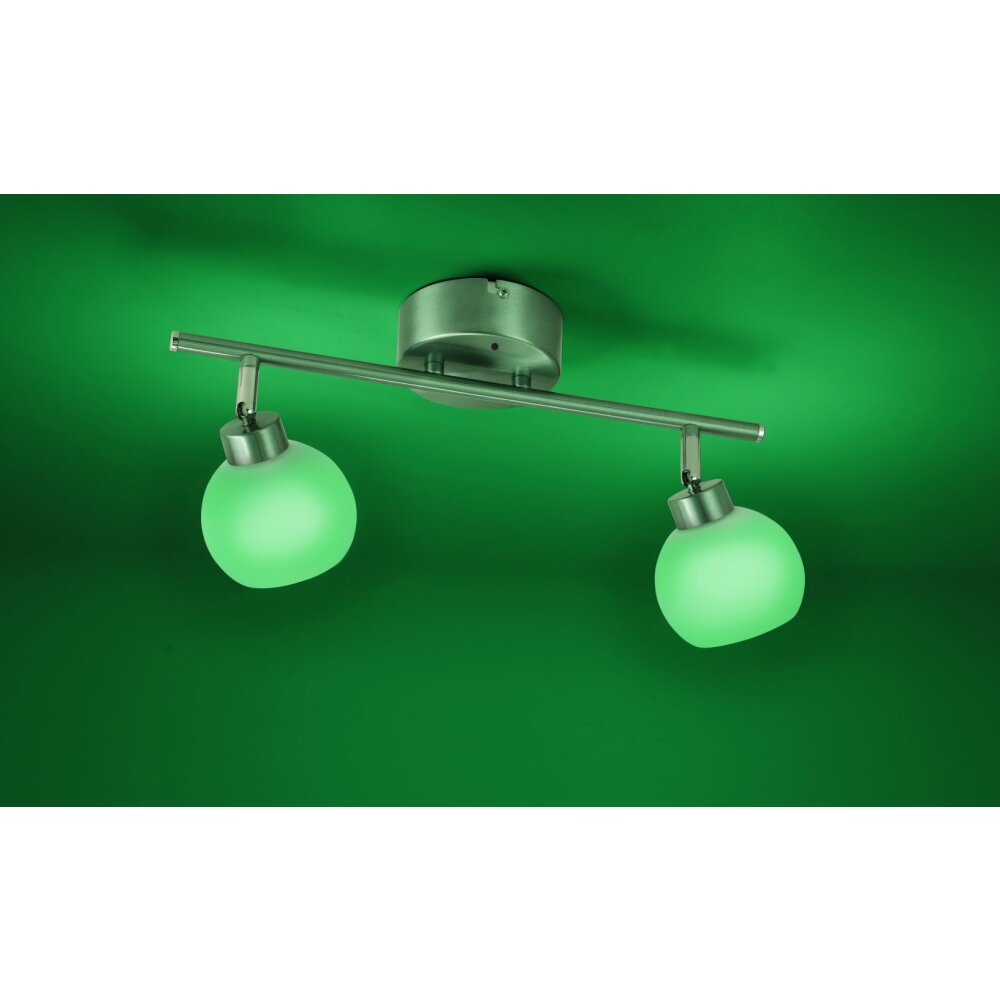 Plafonnier Leuchten Direkt LOLA-LOTTA LED Acier inoxydable, 2 lumières, Télécommandes, Changeur de couleurs main product photo