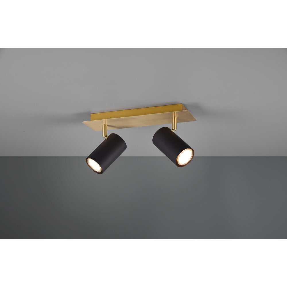 Plafonnier Trio MARLEY Noir doré, 2 lumières main product photo