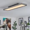 Plafonnier Nabbas LED Noir, 1 lumière, Télécommandes