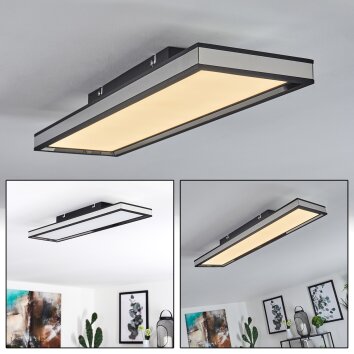 Plafonnier Nabbas LED Noir, Blanc, 1 lumière