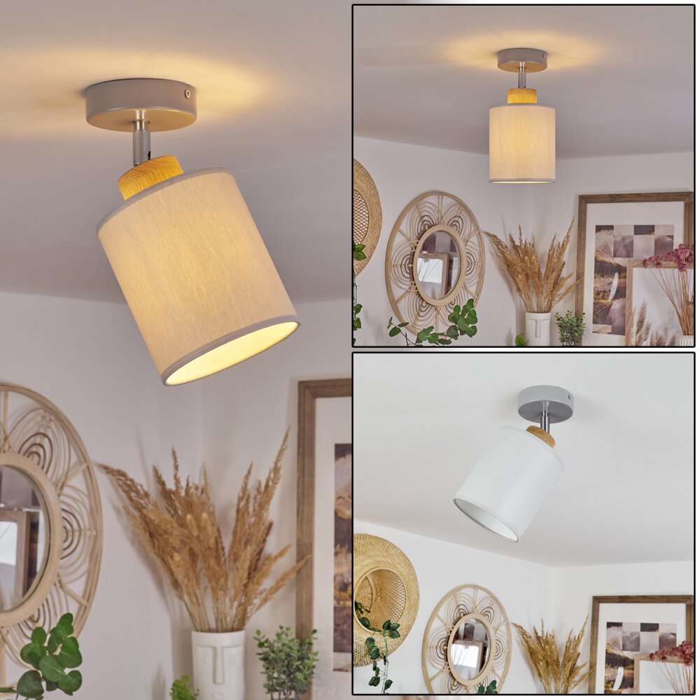Plafonnier Chiuvi Chrome, Gris, Écru, 1 lumière main product photo