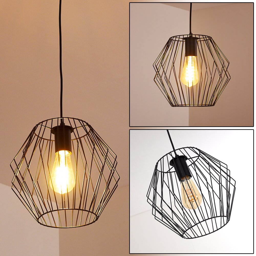 Suspension Yalmhill Noir, 1 lumière main product photo