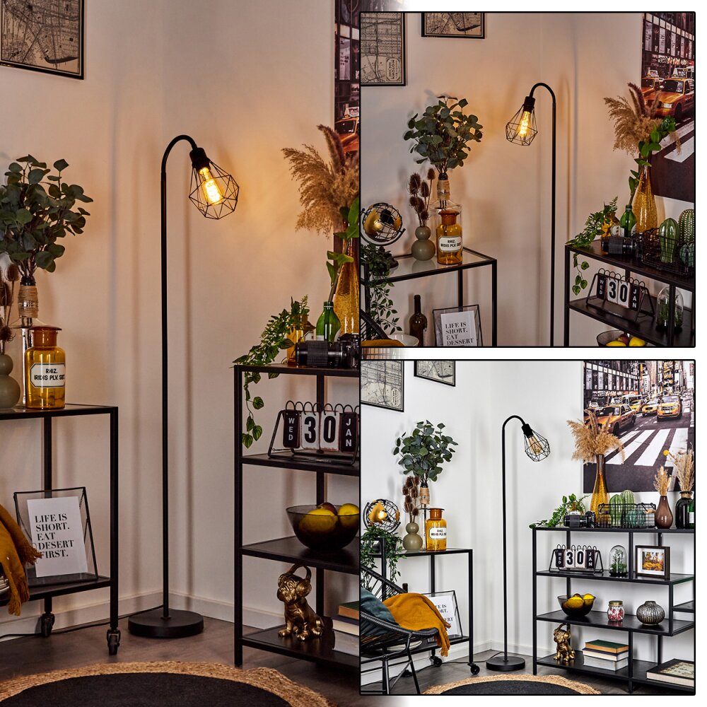 Lampadaire Baguio Noir, 1 lumière main product photo
