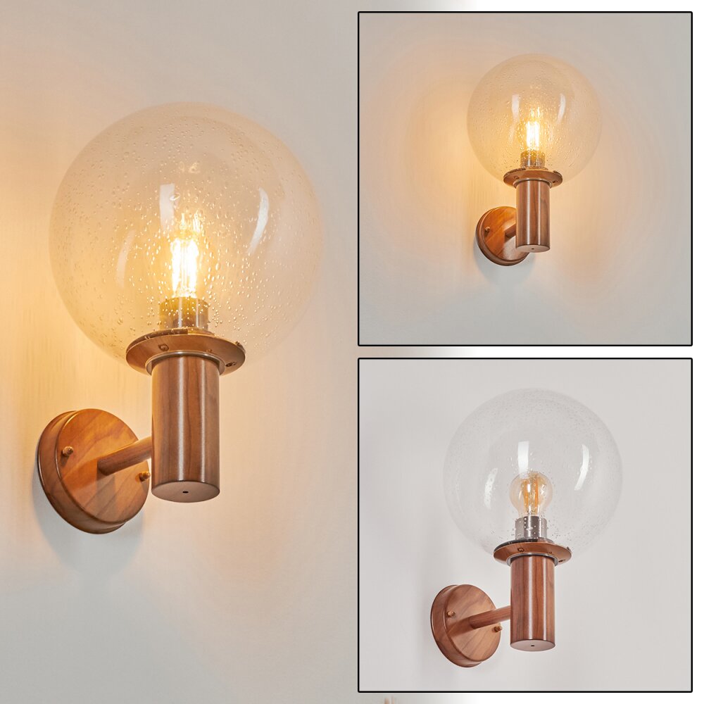 Applique murale d'extérieur Bubodefo Brun, Couleur bois, 1 lumière main product photo