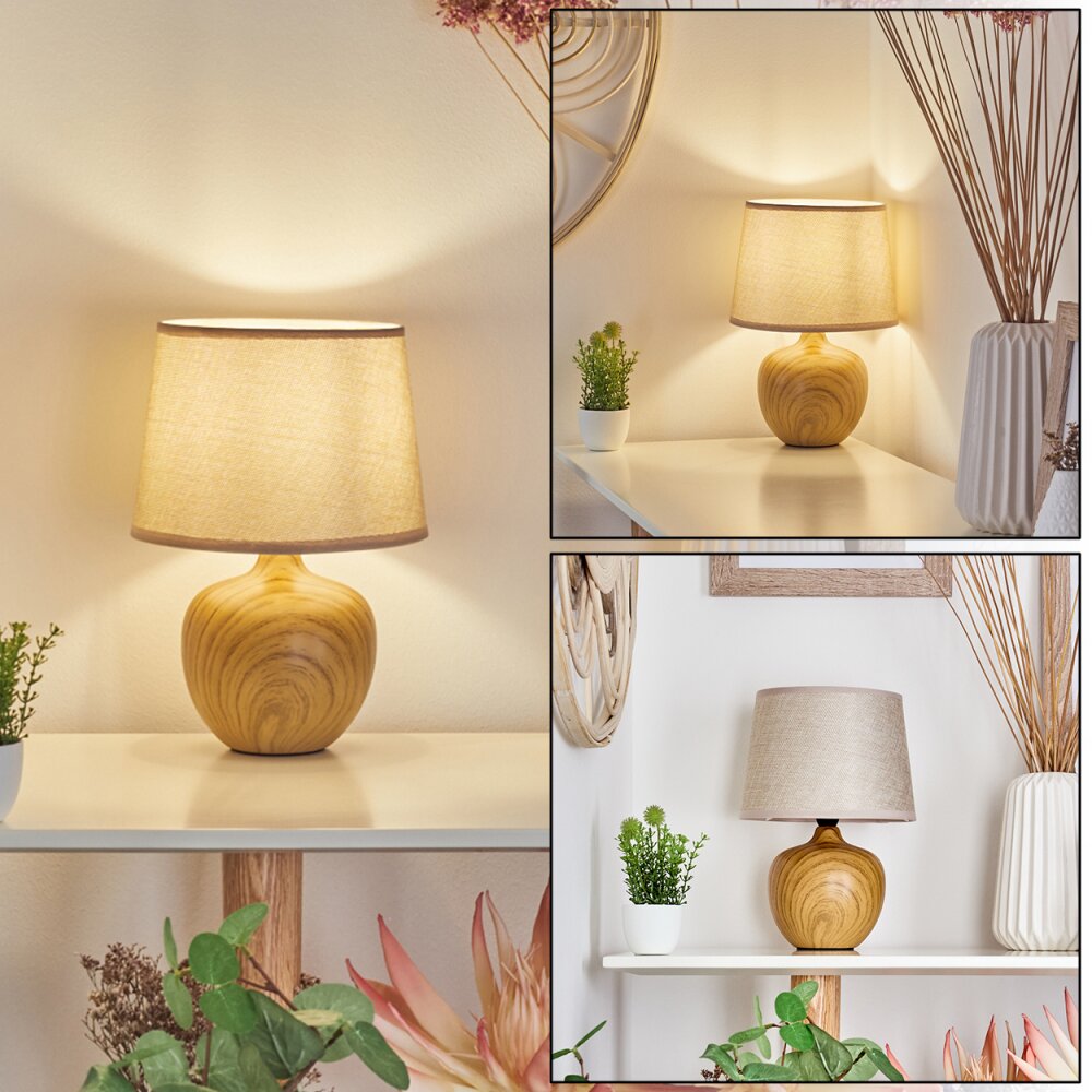Lampe de table Stampa Brun, Couleur bois, 1 lumière main product photo